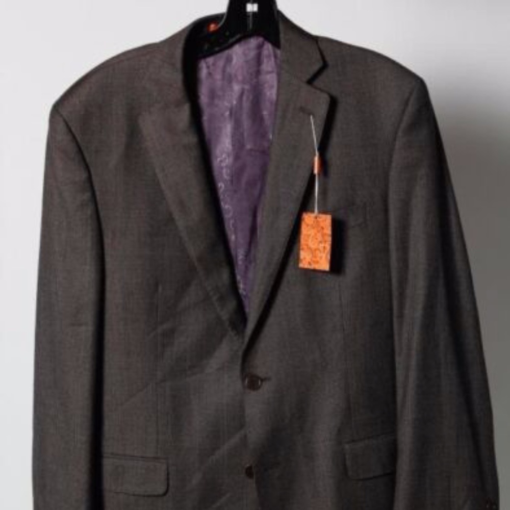 NWT Tallia Men's Wool Brown Blazer Sportcoat 40R